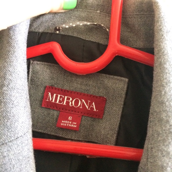 NWOT Gray and Navy Blue blazer - Picture 3 of 8